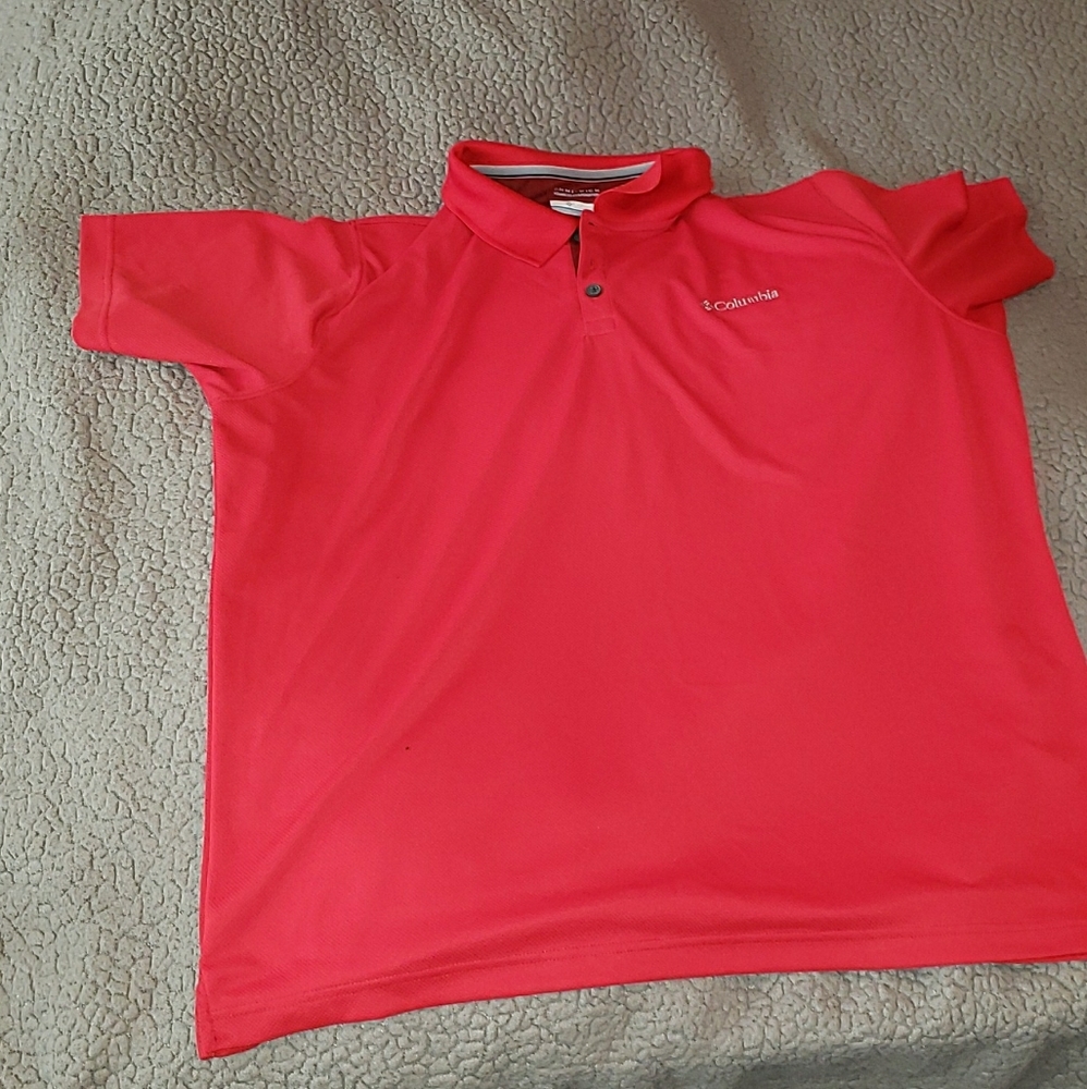 Mens XL Red Columbia polo